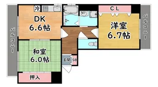 サンコート住吉駅前【4階】の間取り
