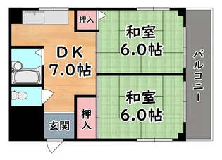 ハイム灘北【1階】の間取り