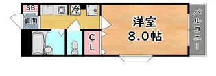 カースル御影【2階】の間取り