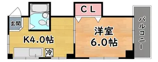 クレアージュ六甲【4階】の間取り