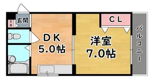 セルダンハイツ御影【1階】の間取り