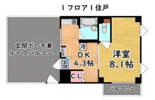 インペリアル六甲【5階】の間取り