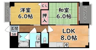 アコーレ六甲I【3階】の間取り