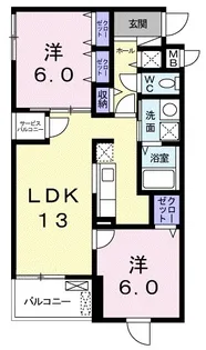 グラン マーリエ【2階】の間取り