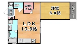 ヴィアノ灘泉通【1階】の間取り