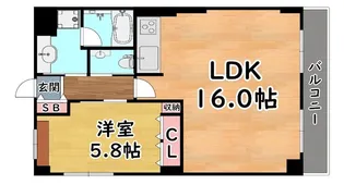 シャトーパルモア阪急六甲【4階】の間取り