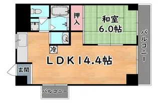 カンタル御影【4階】の間取り