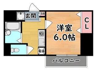 サンロイヤル八幡【1階】の間取り