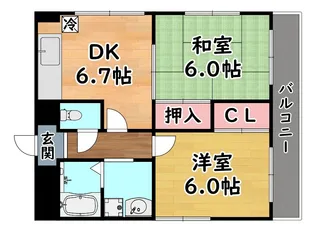 エクセル岩屋【3階】の間取り