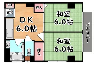 辻川マンション【3階】の間取り