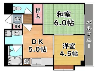 ヒルコート高羽【3階】の間取り