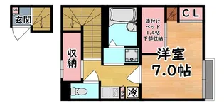 レオパレスクレスト御影【2階】の間取り
