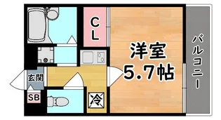 レオパレスコントワール御影石町【3階】の間取り