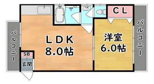 喜多Heights【3階】の間取り