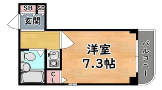 ヴィラ六甲道【3階】の間取り