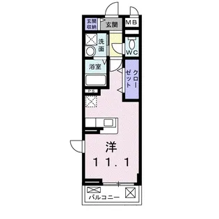 ROOMS六甲【2階】の間取り