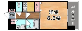 フェンテ新在家【5階】の間取り
