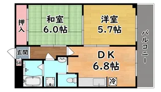 サンパレス六甲【2階】の間取り
