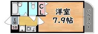 シャトラン弓木参番館【1階】の間取り