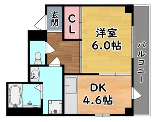 岩屋ビル【4階】の間取り
