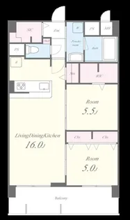 エクセルハイム東灘【1階】の間取り