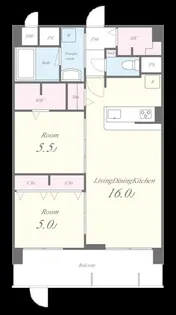 エクセルハイム東灘【1階】の間取り