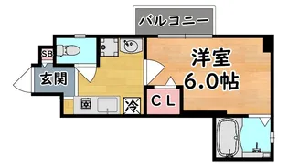 ラムール六甲山ノ手【2階】の間取り