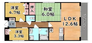 キャロル御影【2階】の間取り