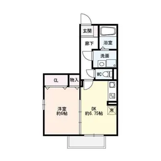 クレセントコート【1階】の間取り