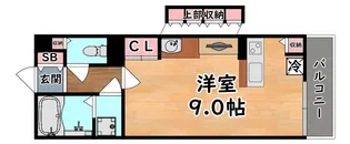 レオネクストコントワール御影弓場【4階】の間取り