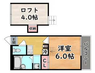 レオパレス灘北【3階】の間取り