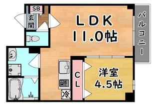 アリビラ六甲【2階】の間取り