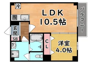 アリビラ六甲【1階】の間取り