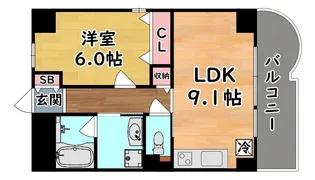 モンテルーチェ甲南【3階】の間取り