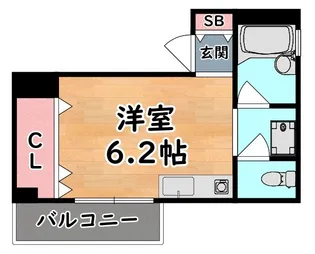 ベルロード六甲【2階】の間取り