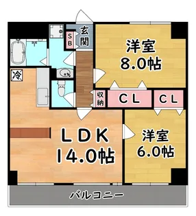 デュコムワイズ【3階】の間取り