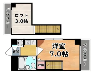 サンパレス21六甲II【3階】の間取り