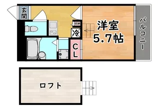 レオパレスメープル【3階】の間取り