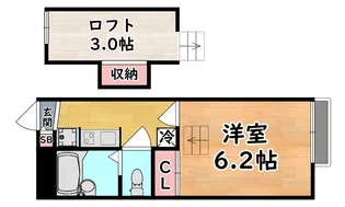 レオパレスTYK【1階】の間取り