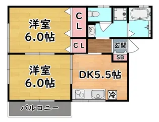 サンコート【2階】の間取り