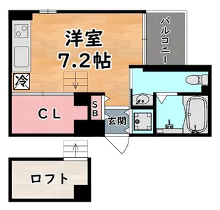 シティフラット灘【2階】の間取り