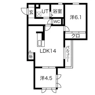 フェーブ六甲【2階】の間取り