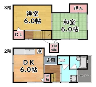 坂東ハウスII【2階】の間取り