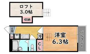 レオパレスル・コントワールIII【3階】の間取り