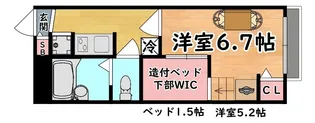 レオパレス住吉南町【2階】の間取り