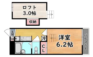 レオパレスブルーバリー【1階】の間取り
