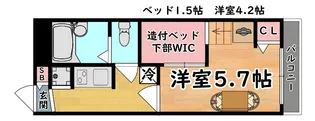 レオパレスアクアブルー青谷【1階】の間取り