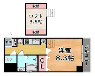 エスペランサ灘駅前【5階】の間取り