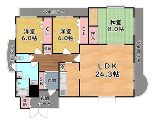 シャルマン屋敷本【2階】の間取り
