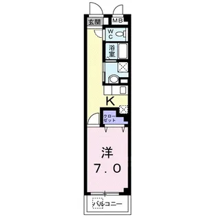 メープル神戸住吉【1階】の間取り